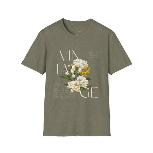 Men Heather Olive Print T-Shirt